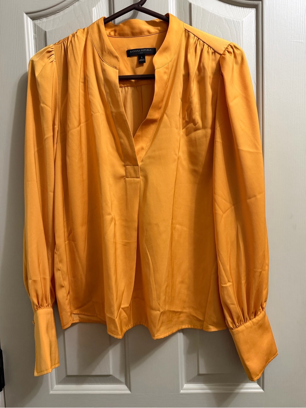 Banana Republic Women's Mustard Wide-Leg Pants & Blouse Set 4 Small - Picture 7 of 8